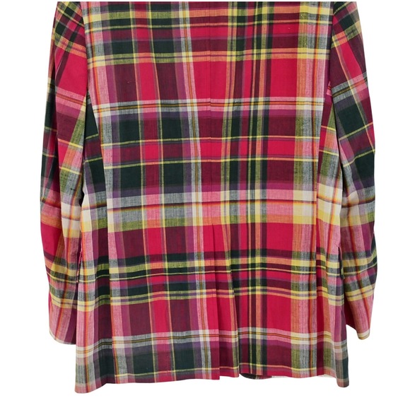 VTG Polo University Club Ralph Lauren Madras Blazer 80s Union Made Plaid Luxe - Picture 13 of 16